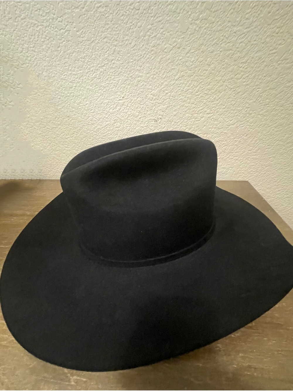 Resistol 6X Black Fur Felt Cowboy Hat Size 7 1/4 Western Hat Made in USA - Picture 4 of 10